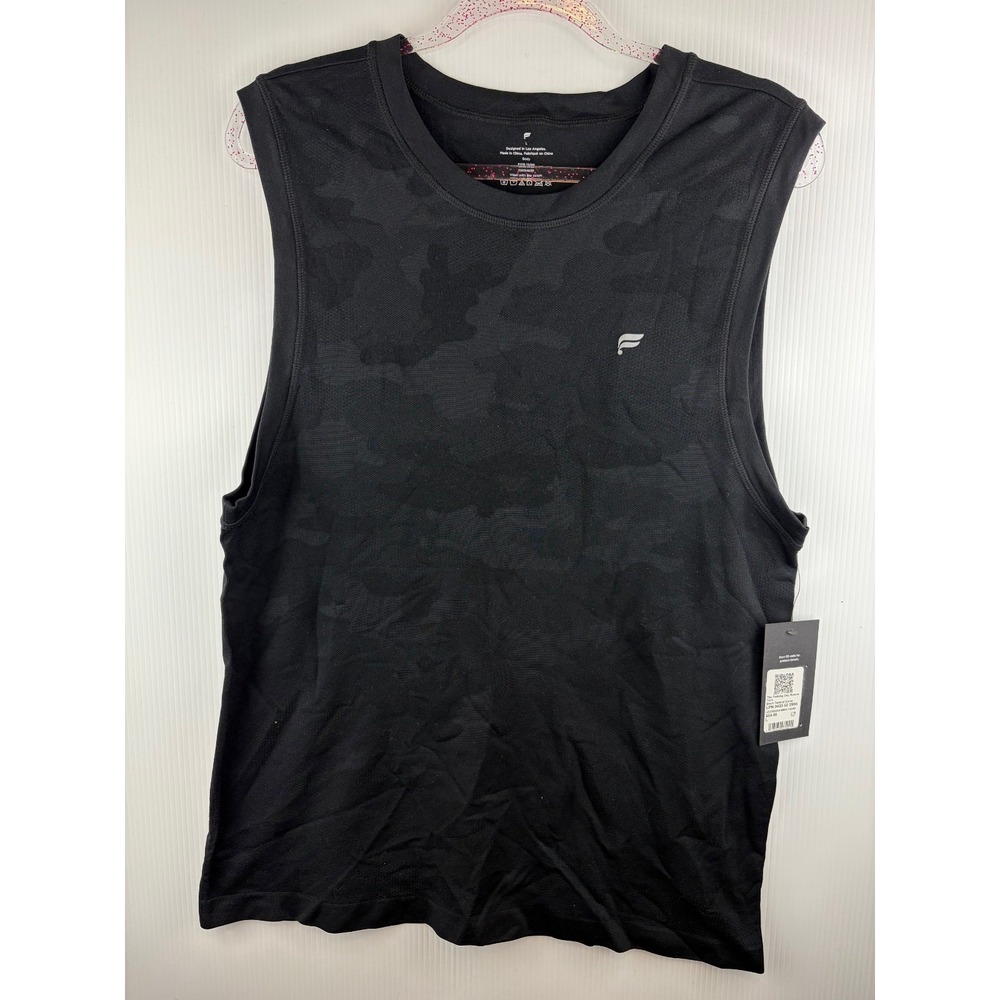 Fabletics Training Day Muscle Tank Black Tactical Camo Men's Medium Gorpcore New